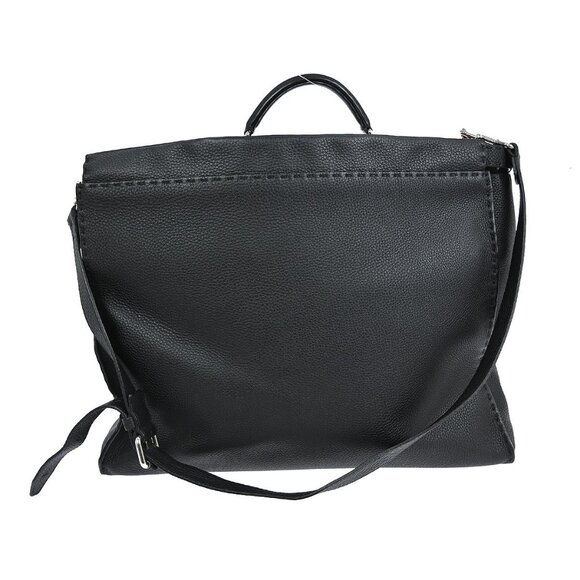 Fendi Black Leather Peekaboo Fit 2way Handbag 7VA354-E21-168-0101 NQ00963 - Picture 1 of 10